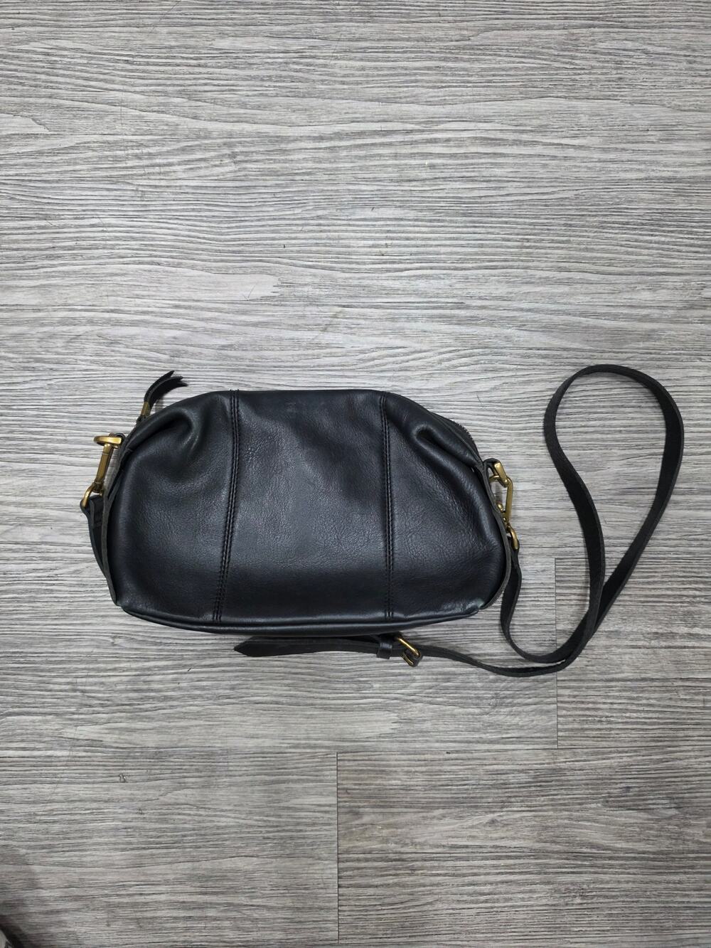 Madewell Mini Glasgow Black Leather Crossbody Bag Camera Doctor Satchel Purse
